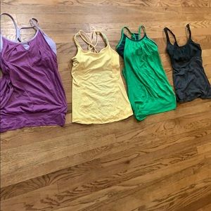 4 Lululemon tanks size 6